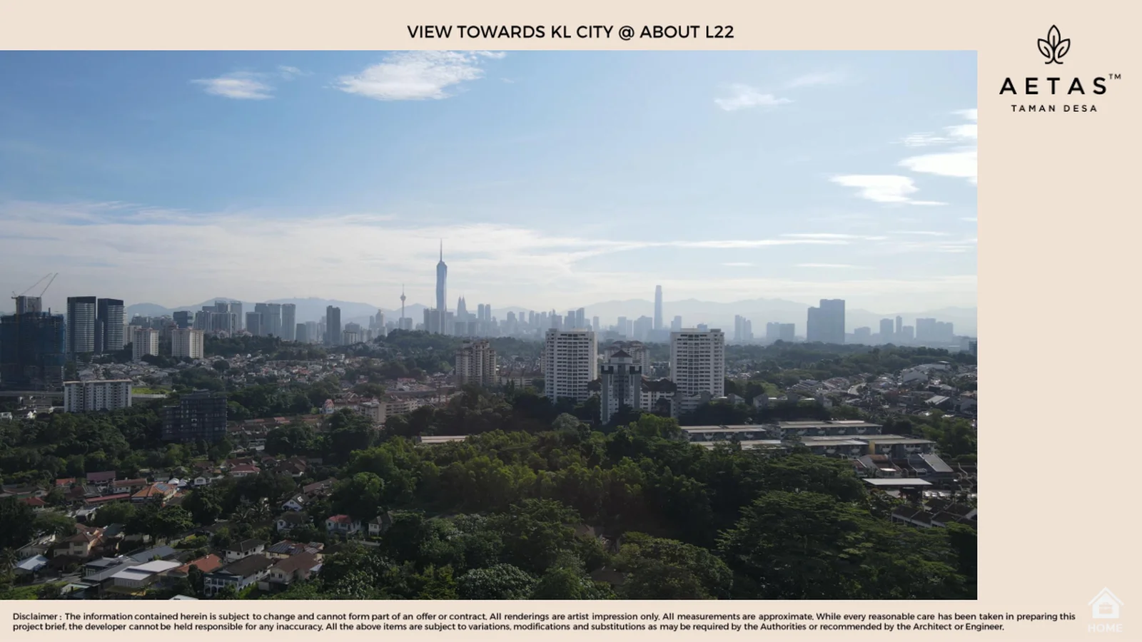 View towards KL City from roughly the 22nd floor, real site photo