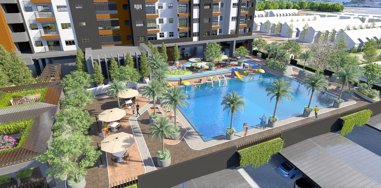 Alamanda Heights Level 6 facility floor from above, artist's impression