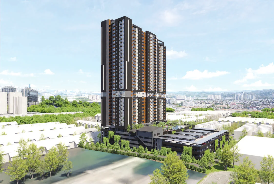 Alamanda Heights Seri Kembangan tower and podium, artist's impression