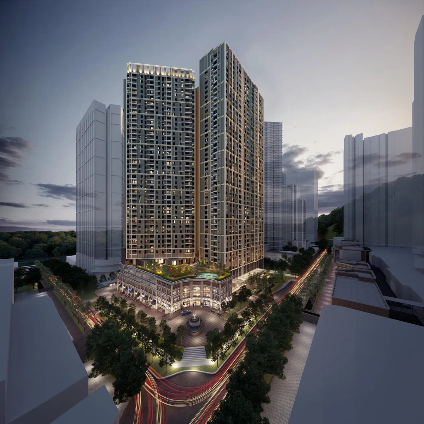 The Aldenz @ Central Park Damansara facade, artist's impression