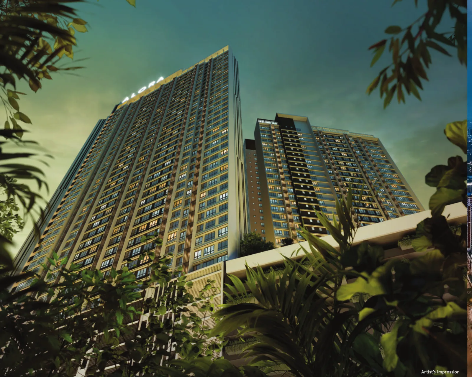 Alora Residences tower exterior, artist's impression