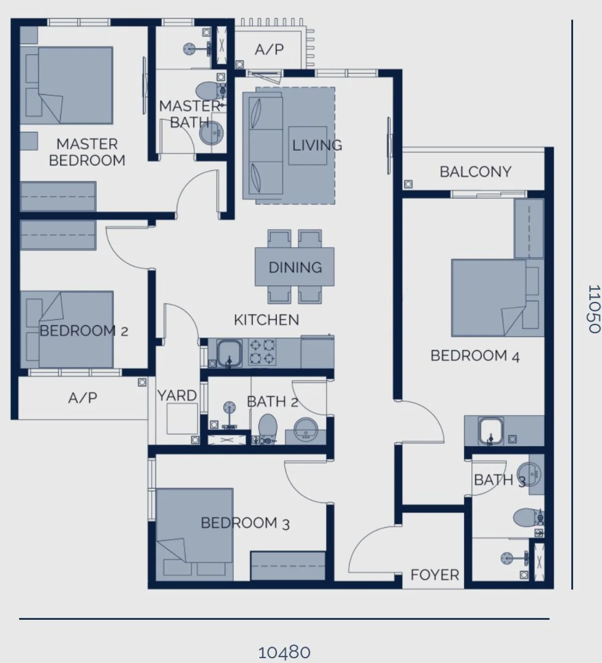 Astrum Shah Alam Type A floor plan