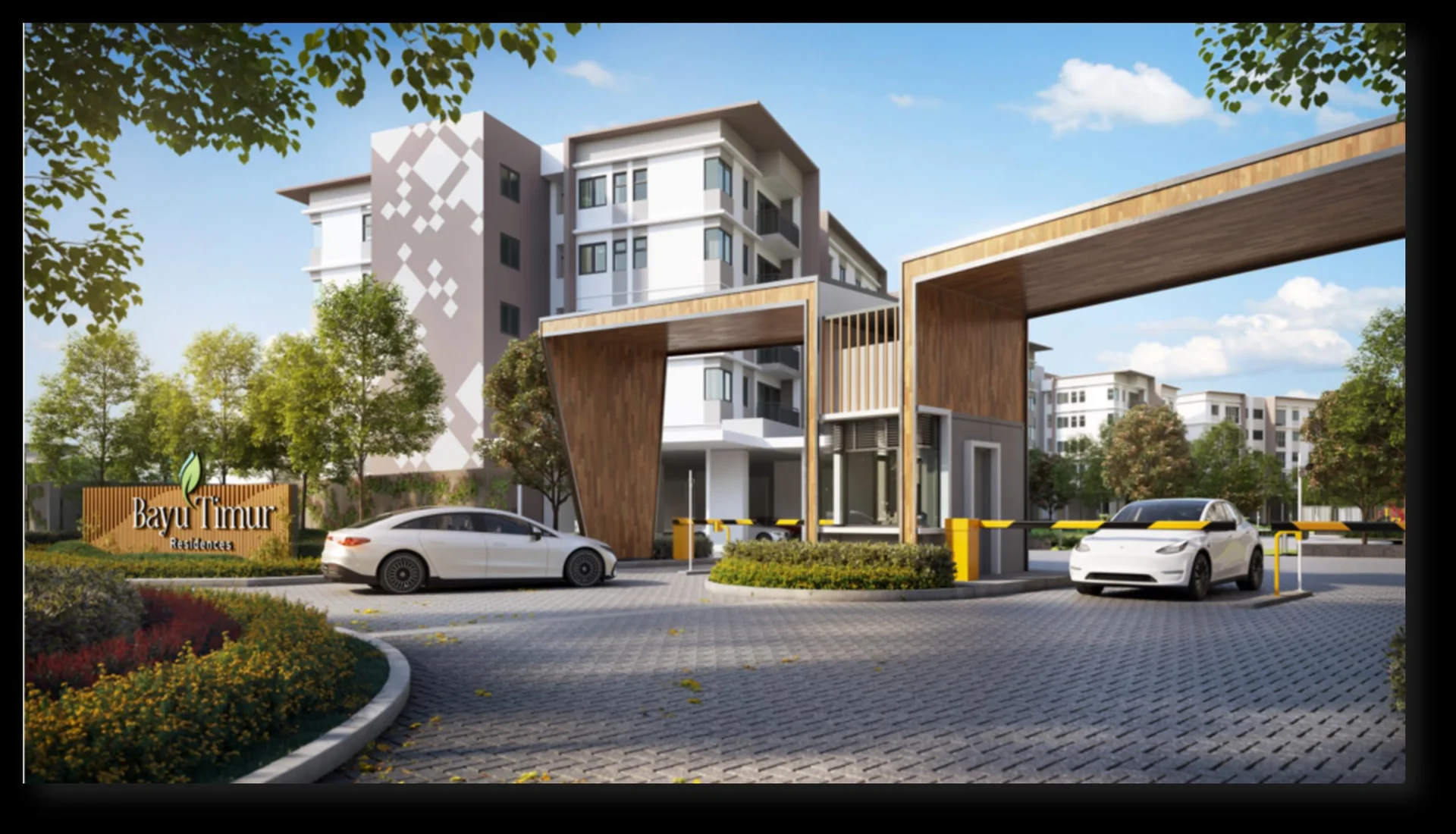 Bayu Timur Residences guarded entrance, artist's impression