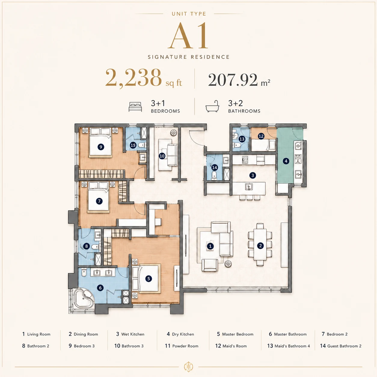 Cappella Embassy Type A1 floor plan