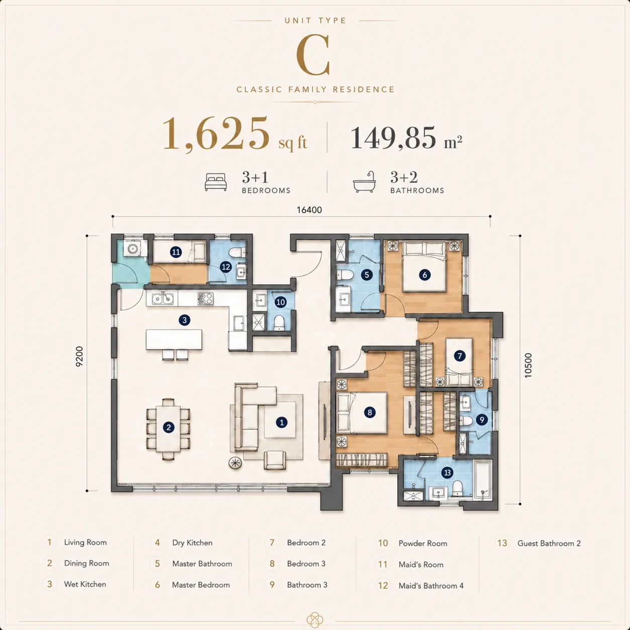 Cappella Embassy Type C floor plan