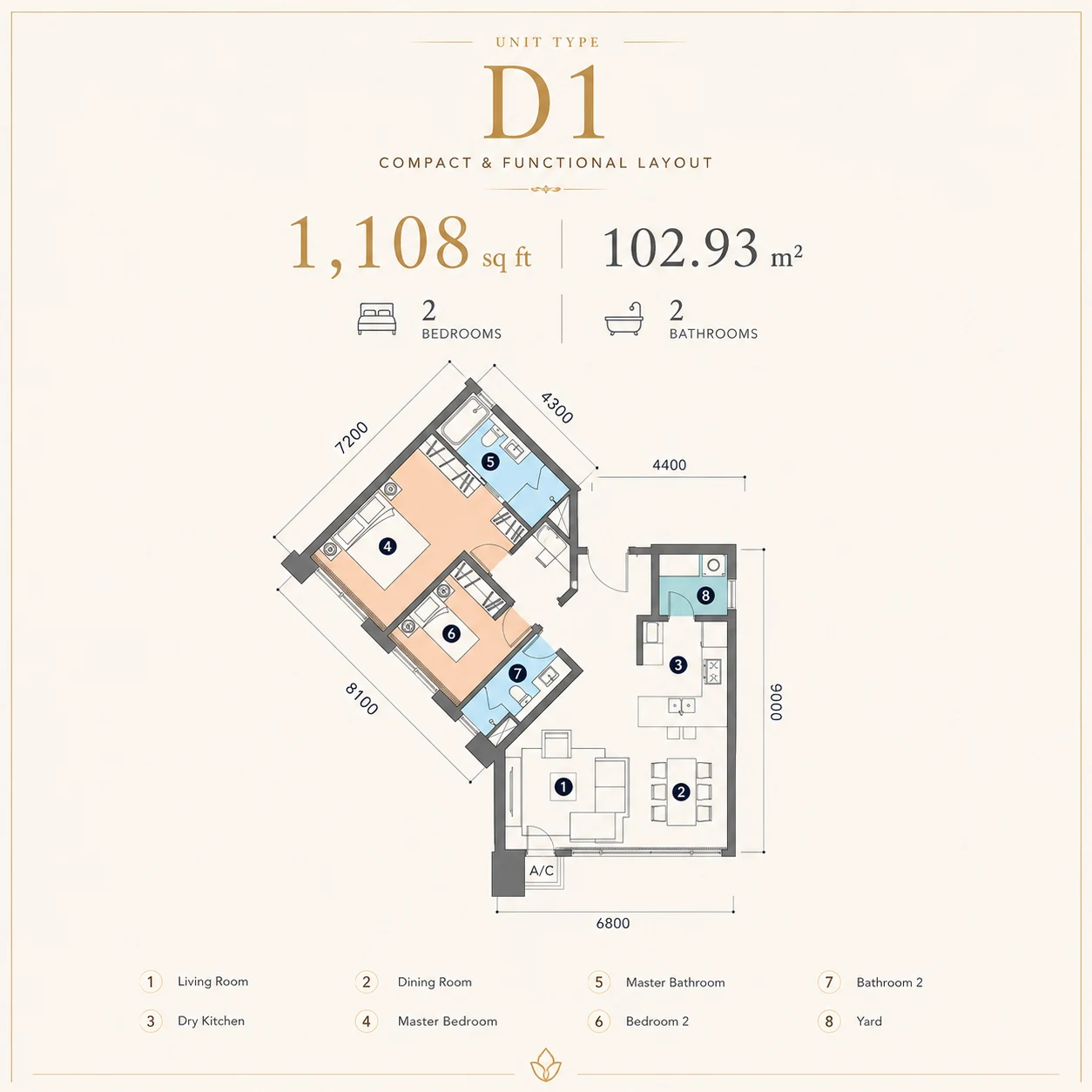 Cappella Embassy Type D1 floor plan