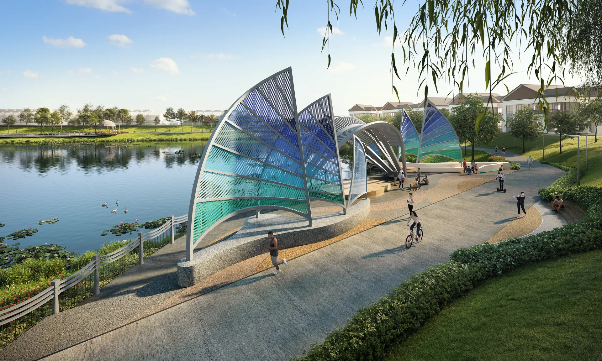 Casa D'Arcadia lakeside sail pavilion, artist's impression