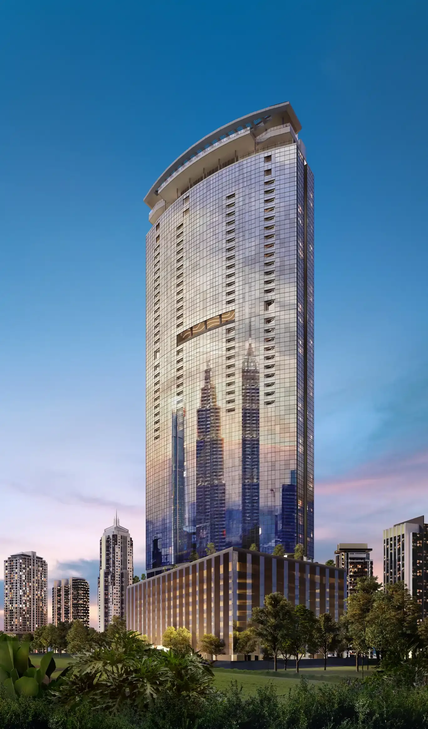 Eaton Residences @ KLCC tower exterior, real photo