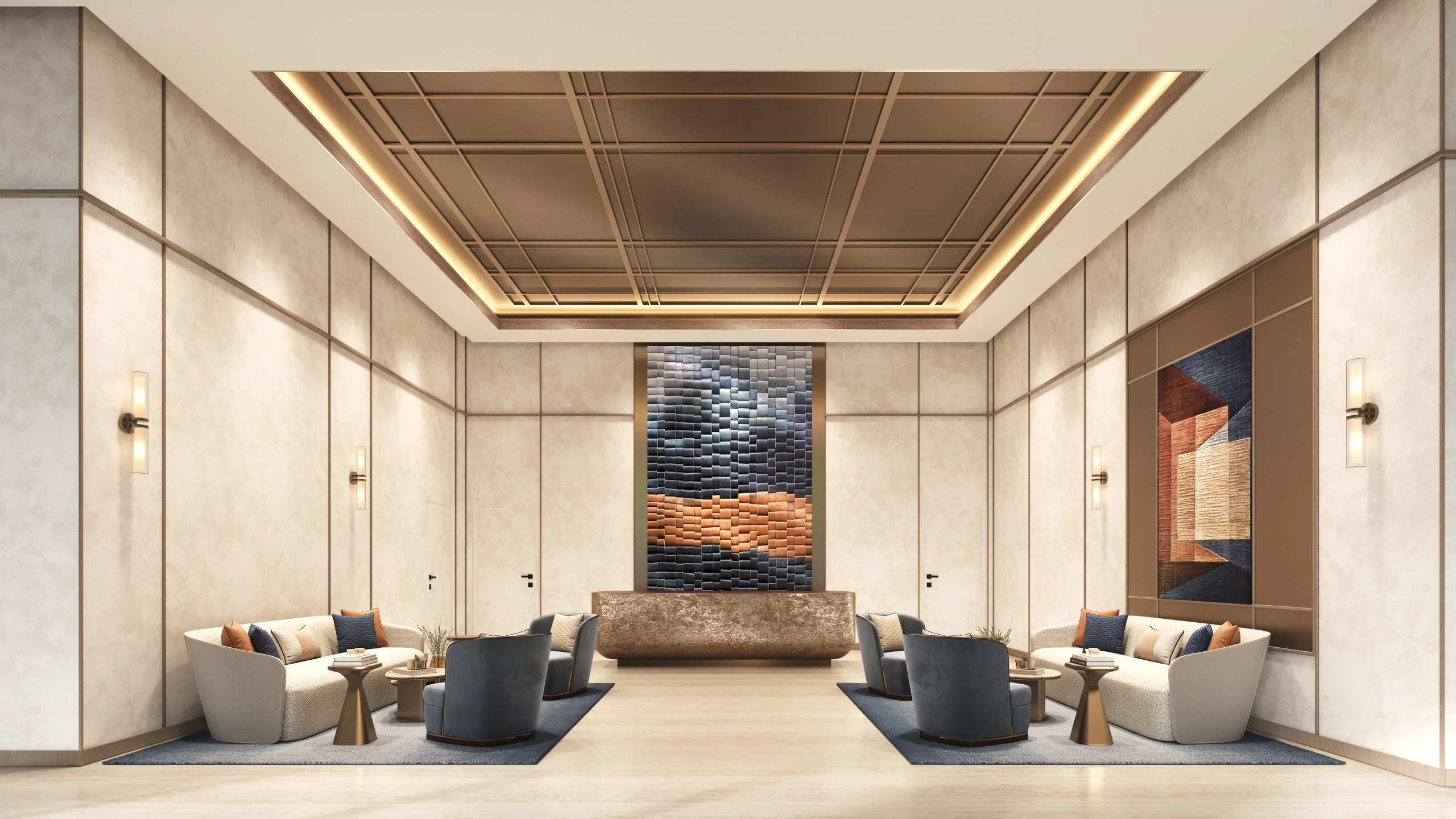 Enlace Suites lobby lounge, artist's impression