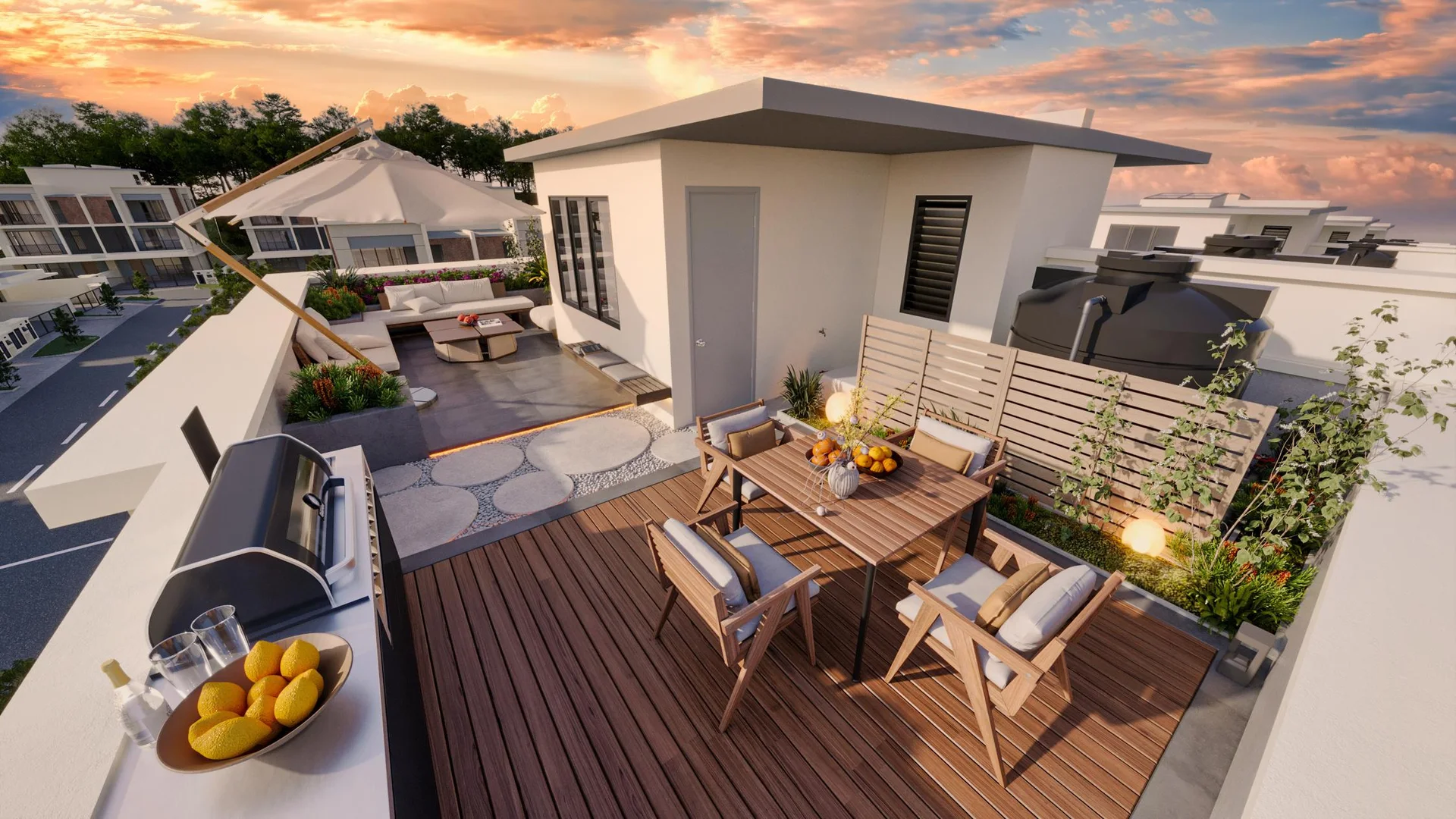 Erica Residence private sky deck, artist's impression