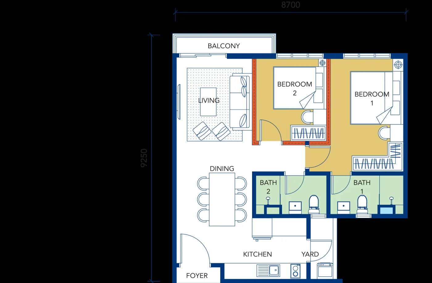 Gen Starz Residences Type B floor plan