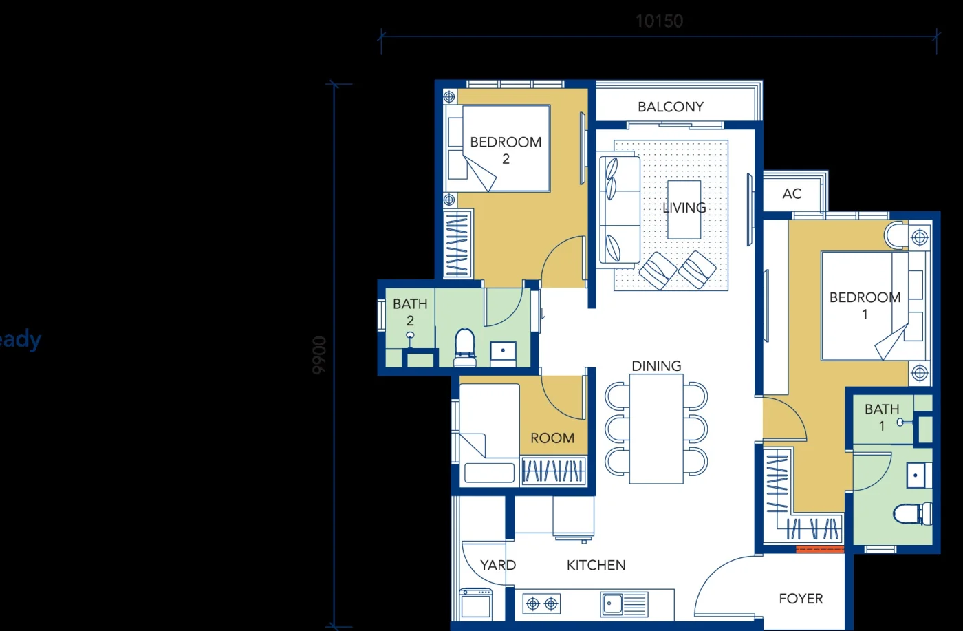 Gen Starz Residences Type C floor plan