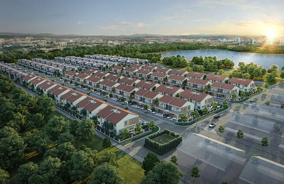 Keys @ Lakeside Residences semi-detached homes, artist's impression