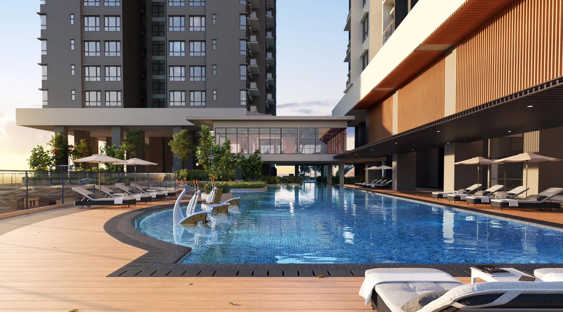 Livista 50m lap pool and aqua gym, artist's impression
