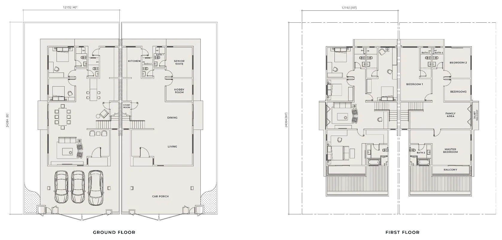 Myra Saujana Park Homes floor plan — 3,429 sq ft