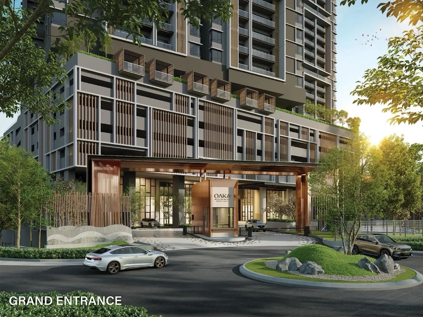 Oaka Residences Bukit Jalil by Berjaya — grand entrance, artist's impression