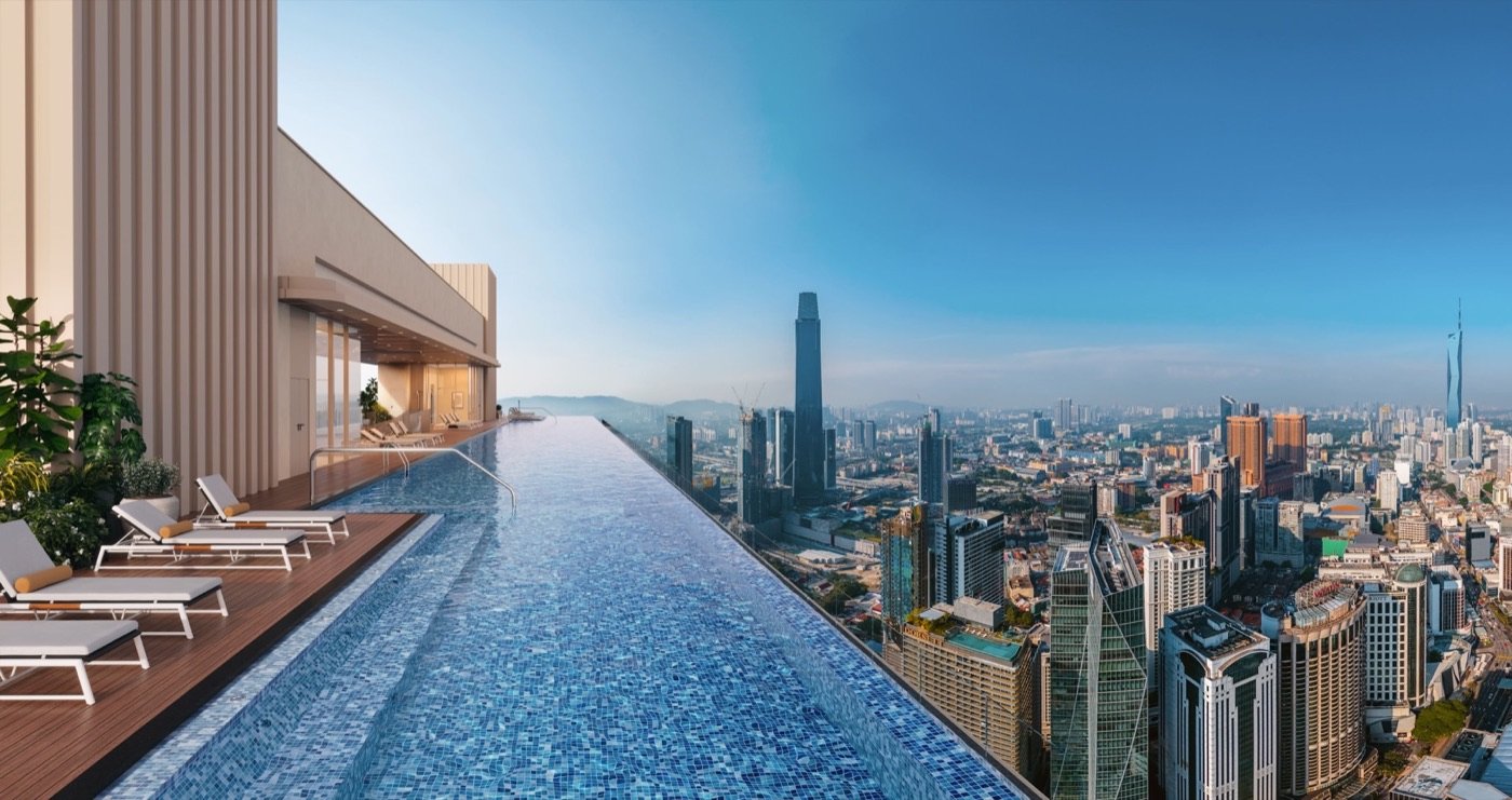 Pavilion Square KL by Pavilion Group — 118-metre rooftop infinity pool, artist's impression