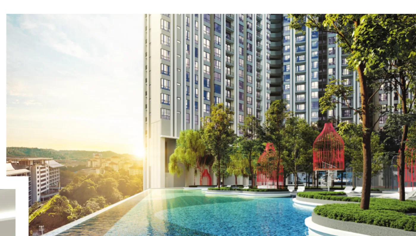 Ren Residence infinity swimming pool, artist's impression