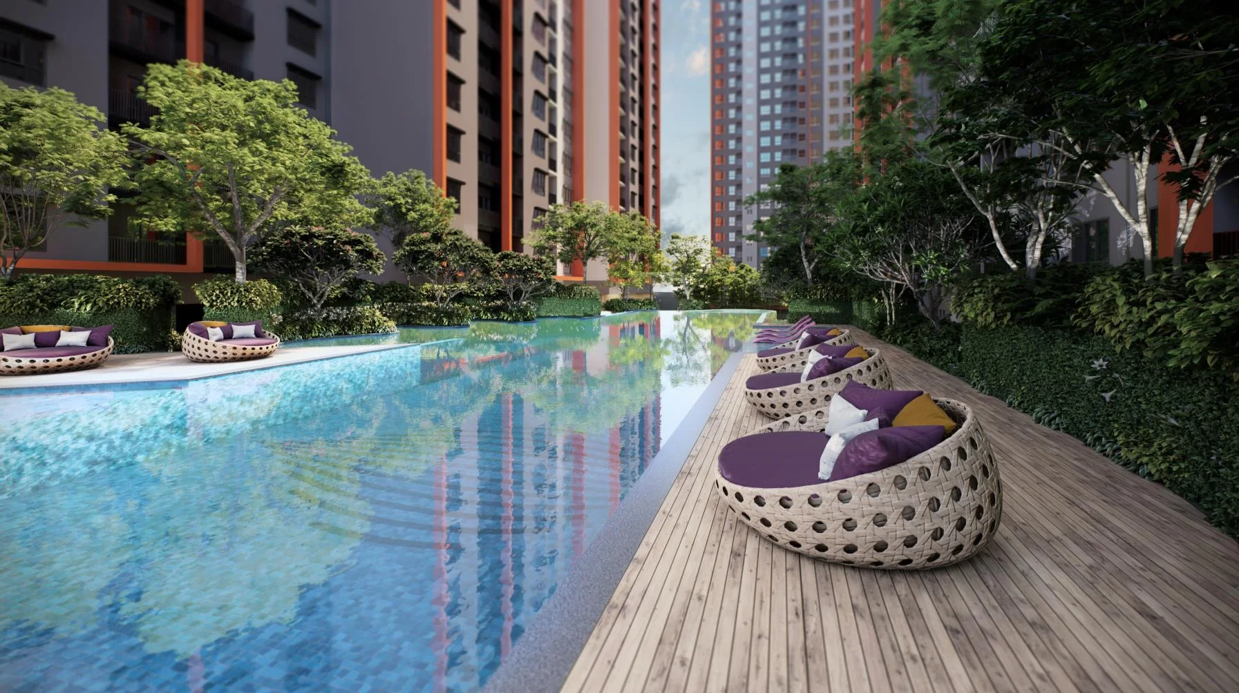 Sena Residences 50m rooftop lap pool, artist's impression