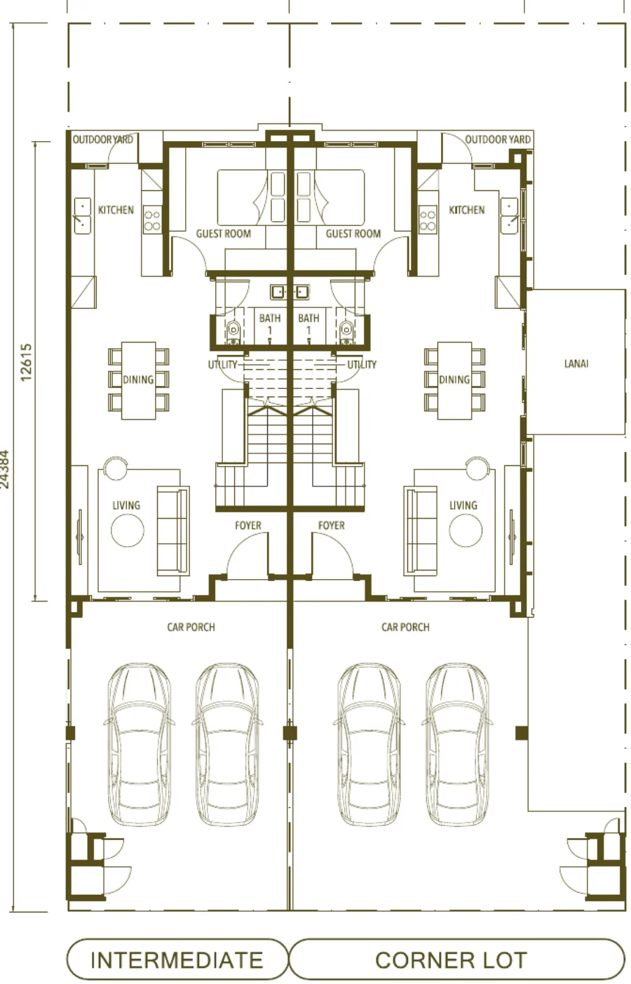 Jimbaran Link Villa ground floor plan