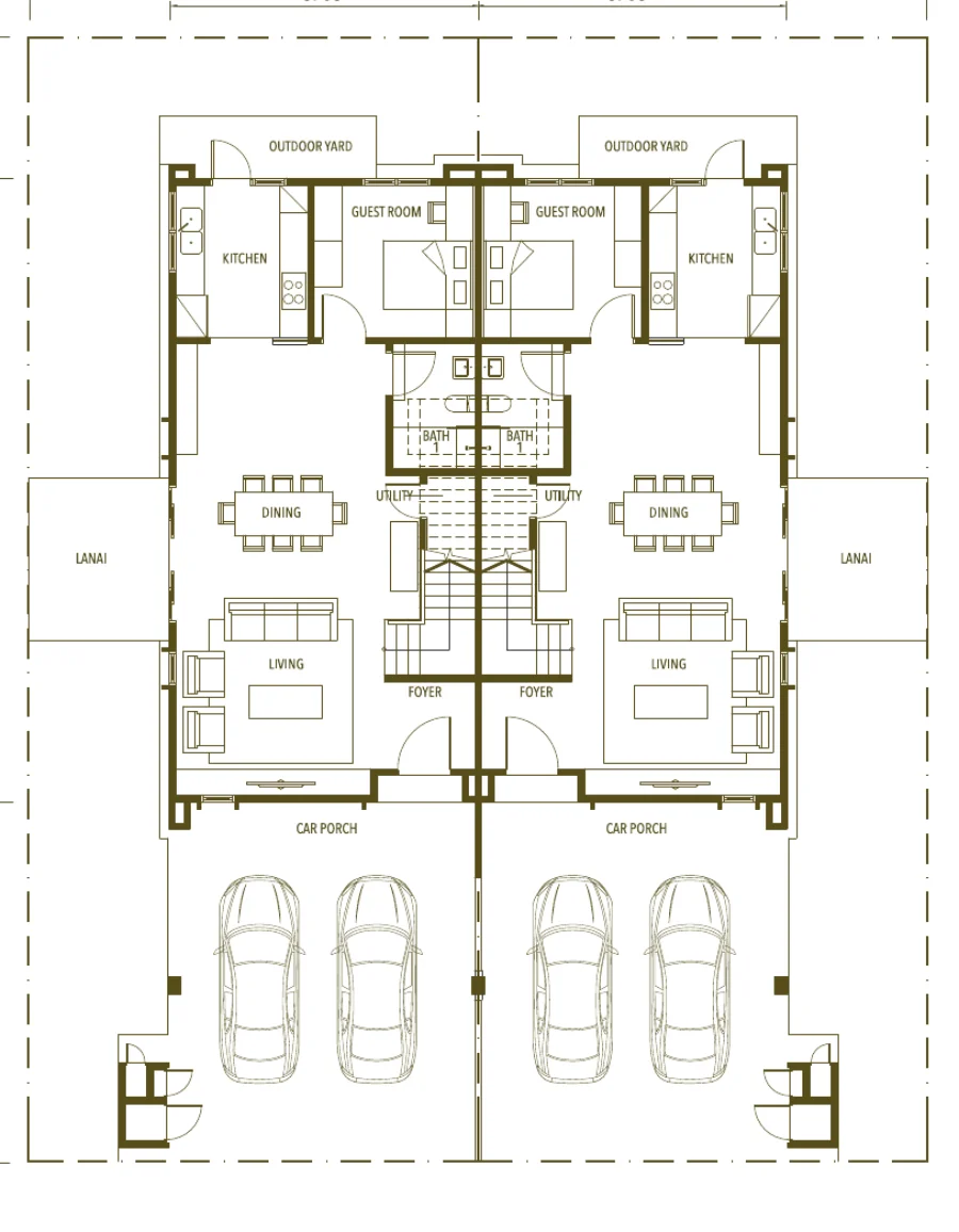 Jimbaran Semi-D Home ground floor plan