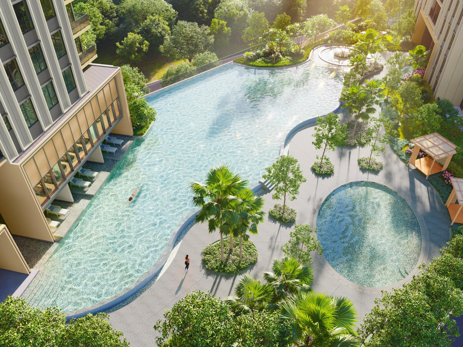 Stellaris elevated infinity pool on the Level 7 facilities floor, artist's impression