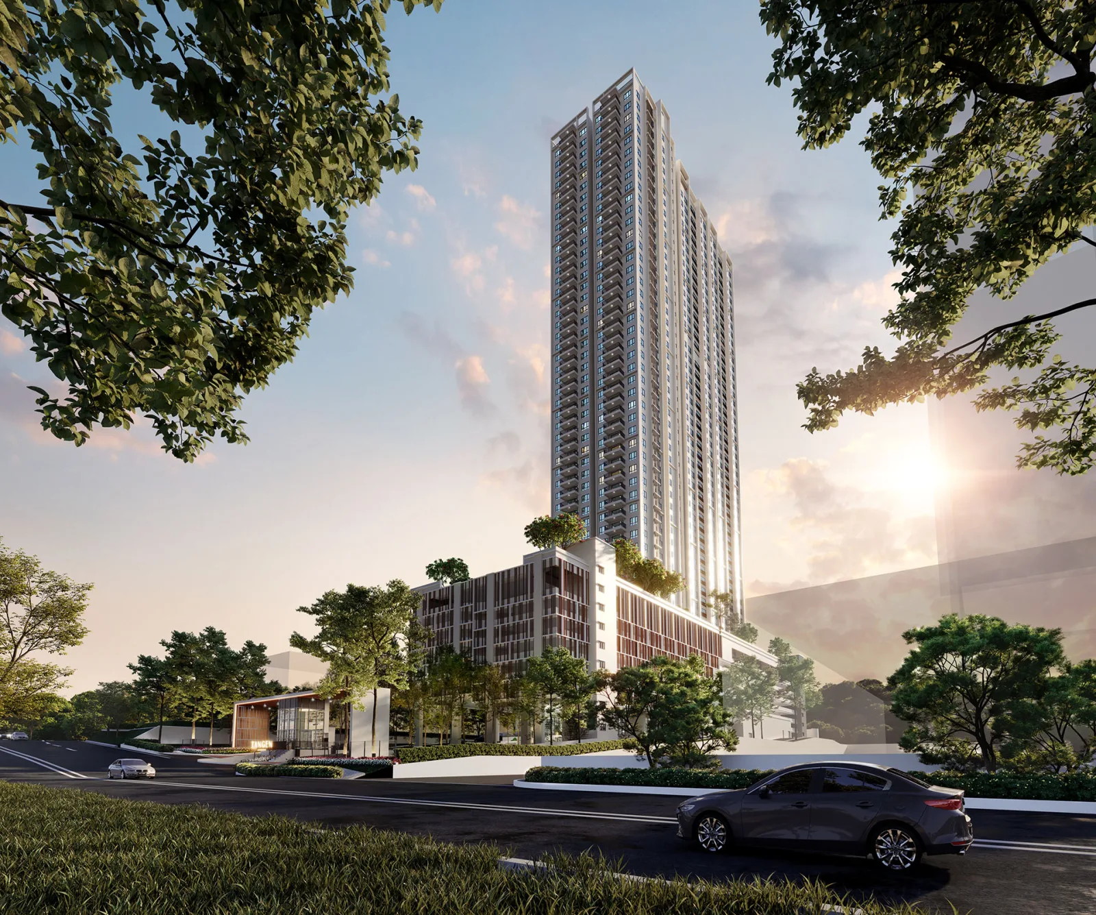 Tangen Residences North Kiara tower exterior, artist's impression