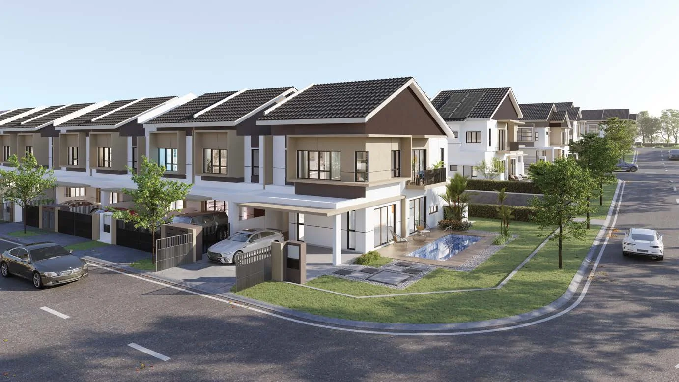 Tilia Residence corner superlink home with swimming pool, artist's impression